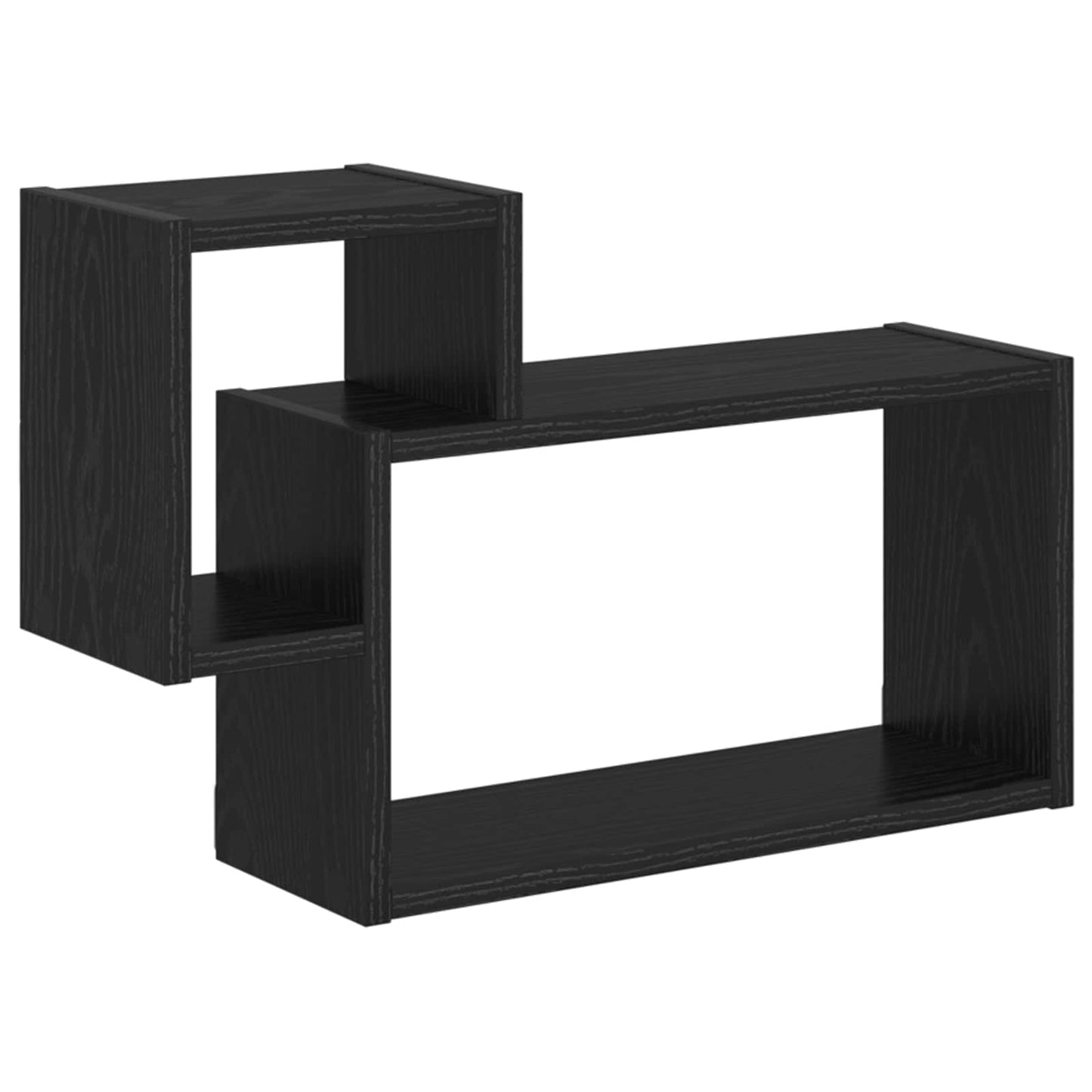 Vegghylle Veggmontert Svart 55 x 15 x 35 cm Konstruert tre