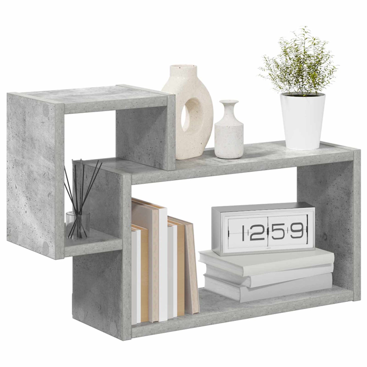 Vegghylle Veggmontert Grå 55 x 15 x 35 cm Konstruert tre