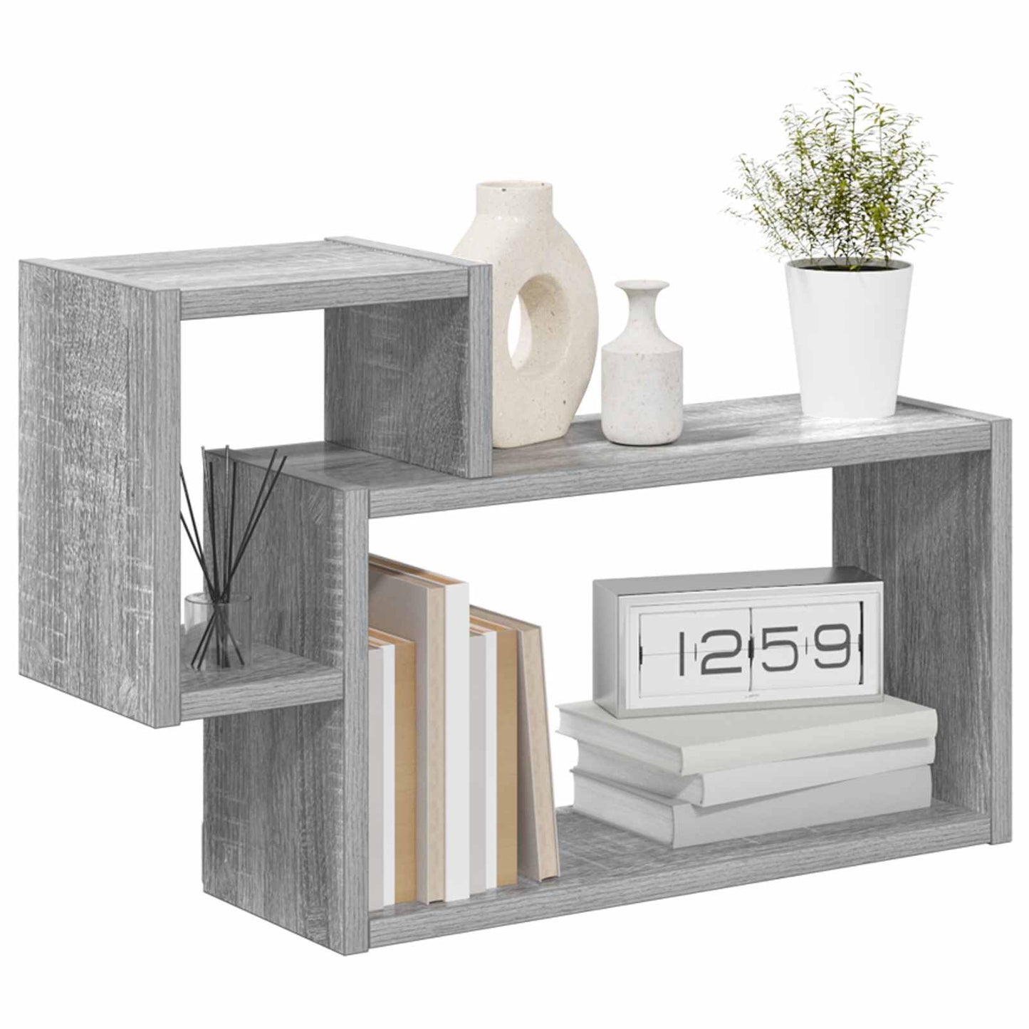 Vegghylle Veggmontert Grå 55 x 15 x 35 cm Konstruert tre