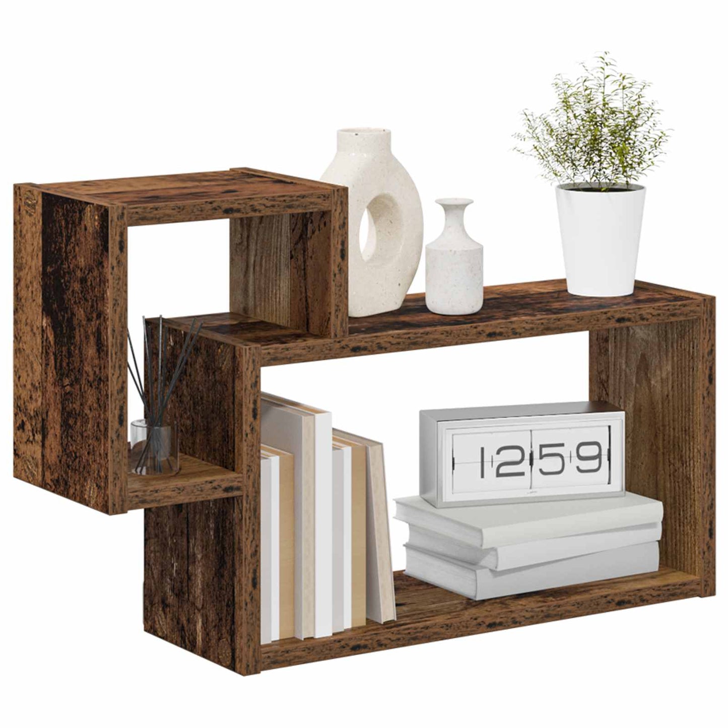 Vegghylle Veggmontert Brun 55 x 15 x 35 cm Konstruert tre