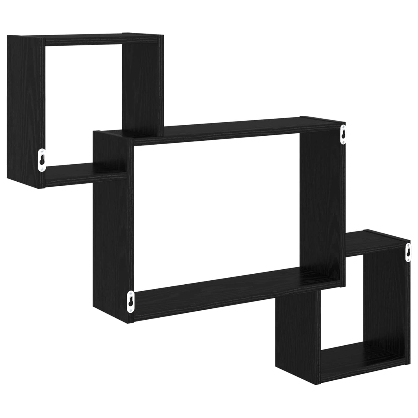 Vegghylle Veggmontert Svart 91,5 x 15 x 76 cm Konstruert tre