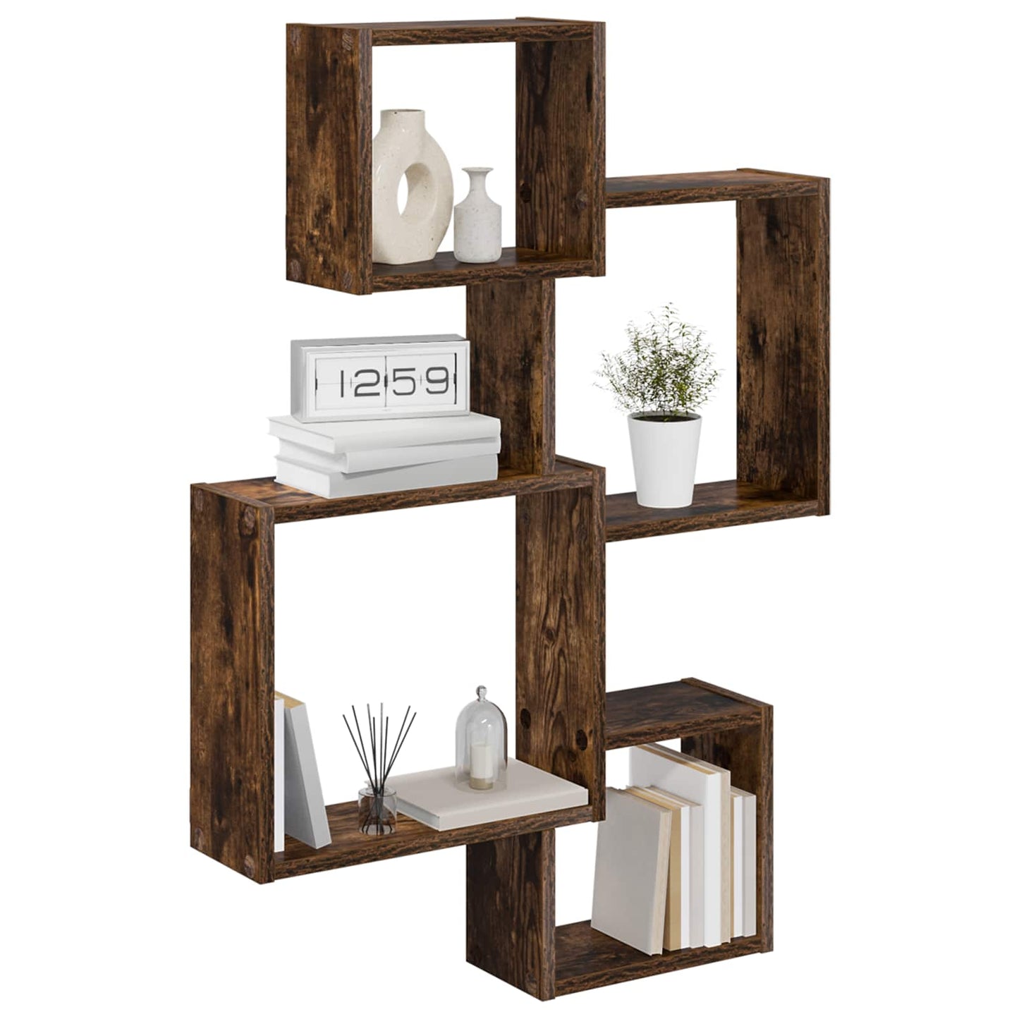 Veggcube hyller Veggmontert Brun 64 x 13,5 x 91,5 cm