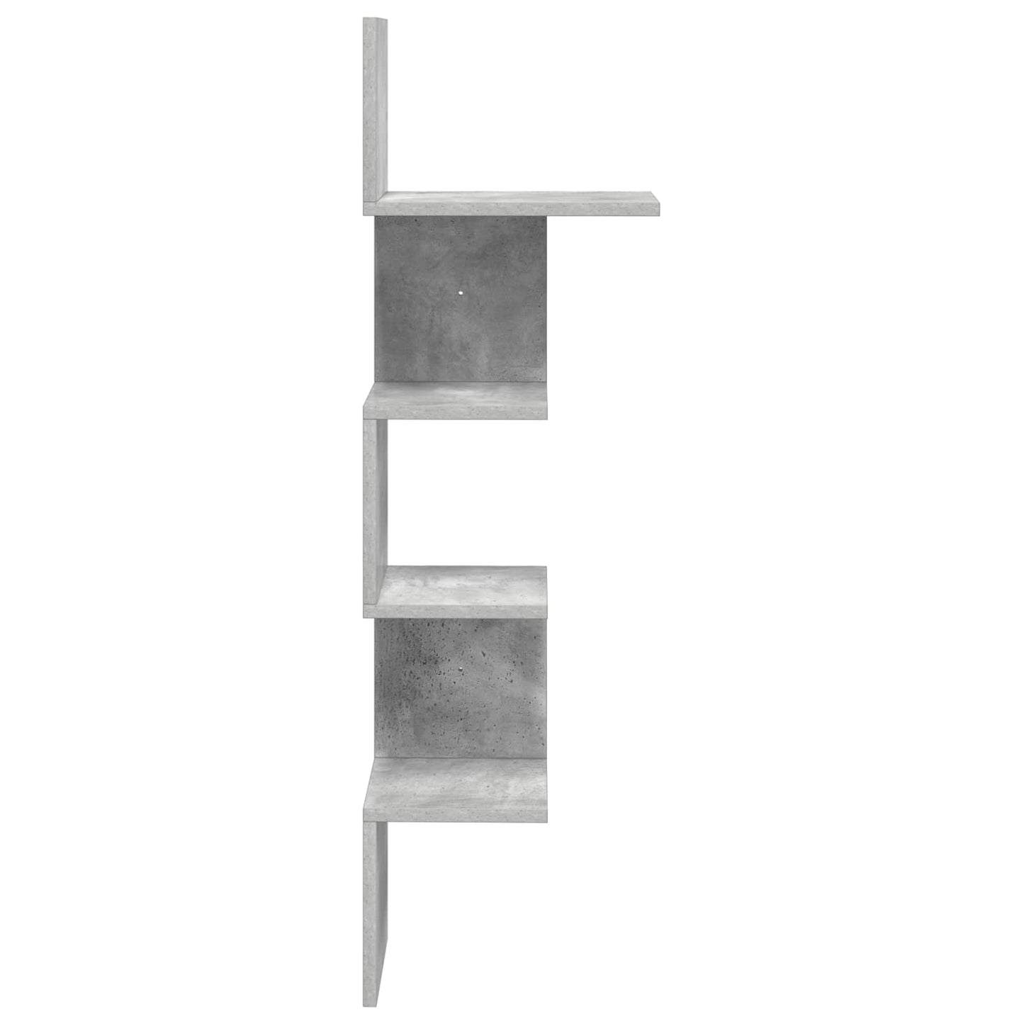 Vegghylle Veggmontert Grå 32 x 21 x 107 cm Konstruert tre