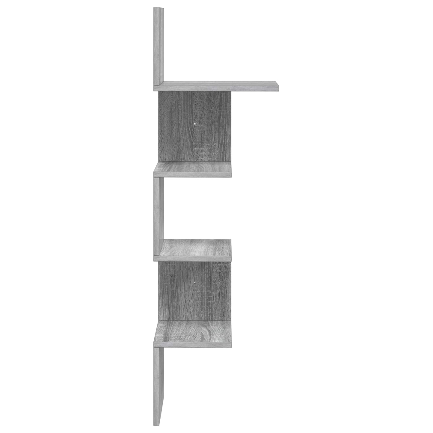 Vegghylle Veggmontert Grå 32 x 21 x 107 cm Konstruert tre