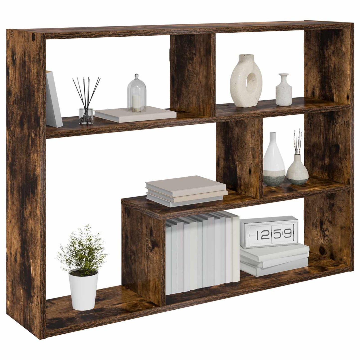 Vegghylle Veggmontert Brun 95 x 20 x 69,5 cm Konstruert tre