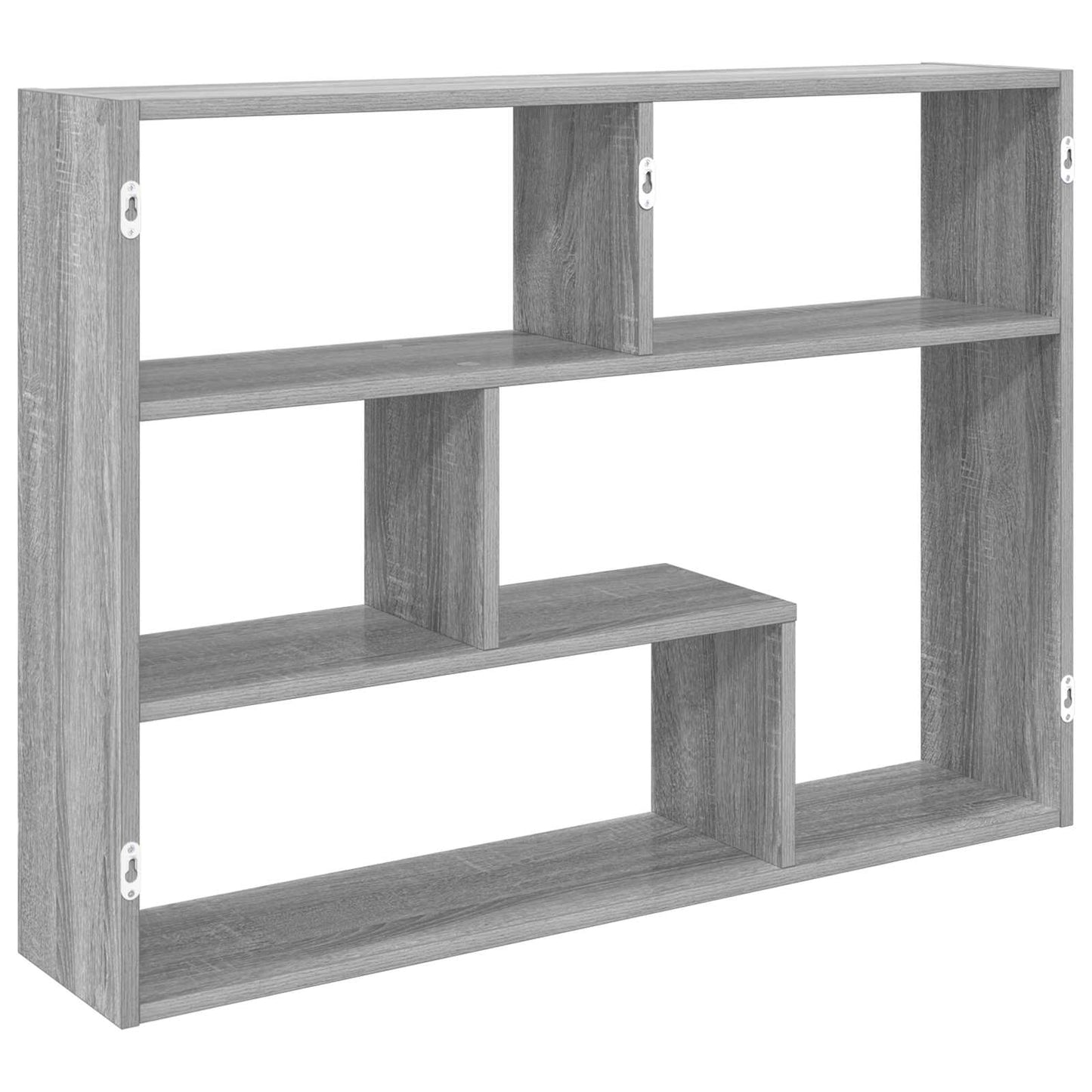 Vegghylle Veggmontert Grå 95 x 20 x 69,5 cm Konstruert tre