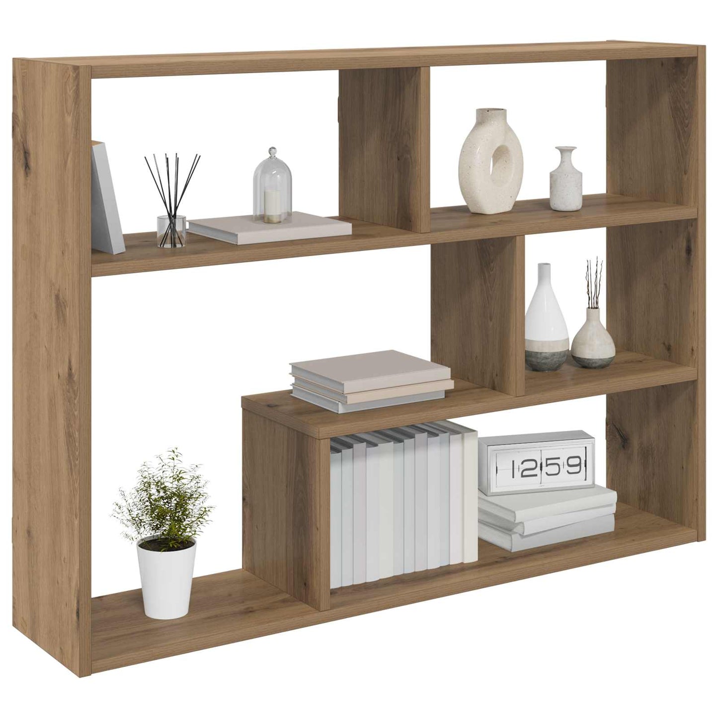 Vegghylle Veggmontert Brun 95 x 20 x 69,5 cm Konstruert tre