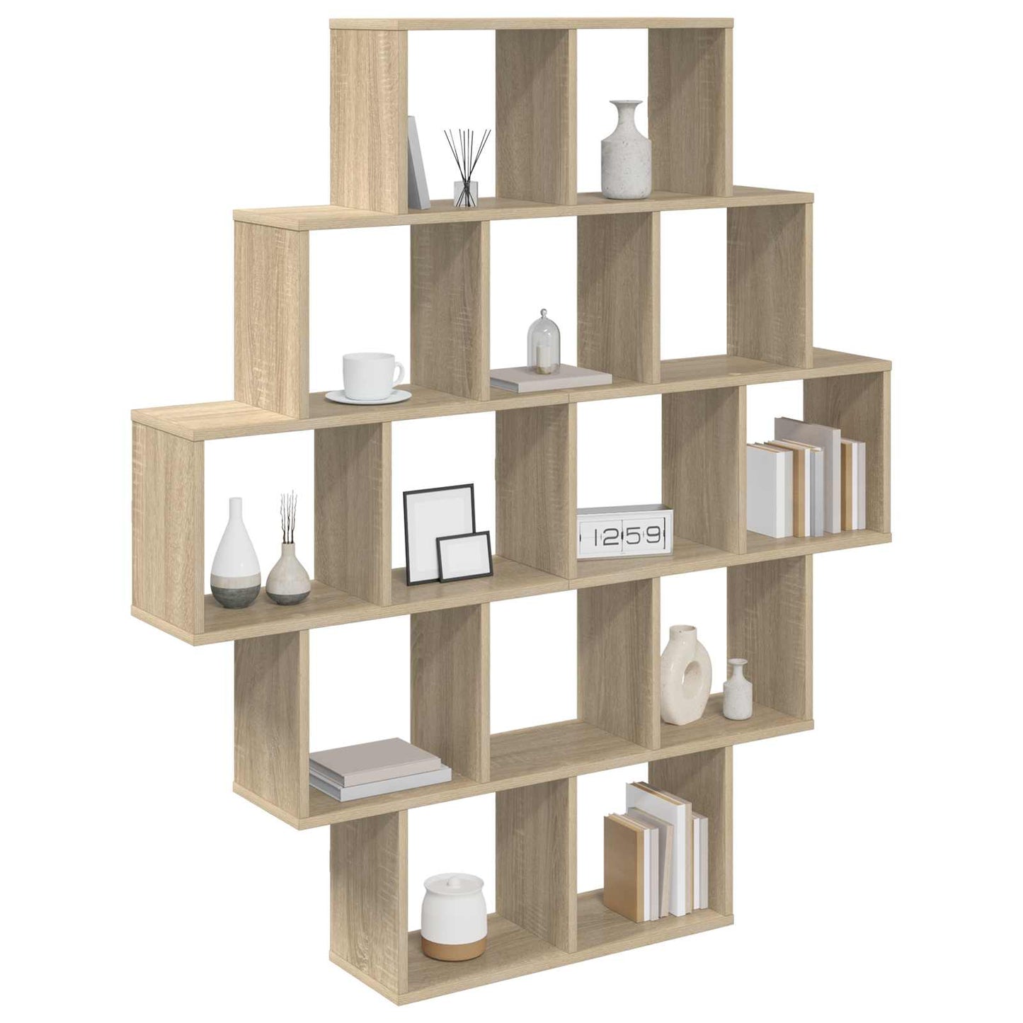 Vegghylle Sonoma eik 120 x 20 x 136 cm Konstruert tre