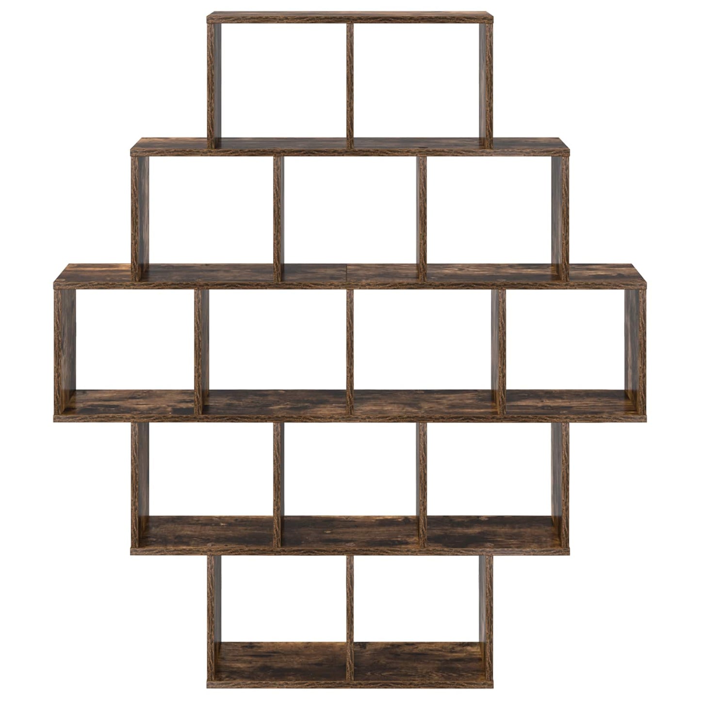 Vegghylle Røkt Eik 120 x 20 x 136 cm Konstruert tre