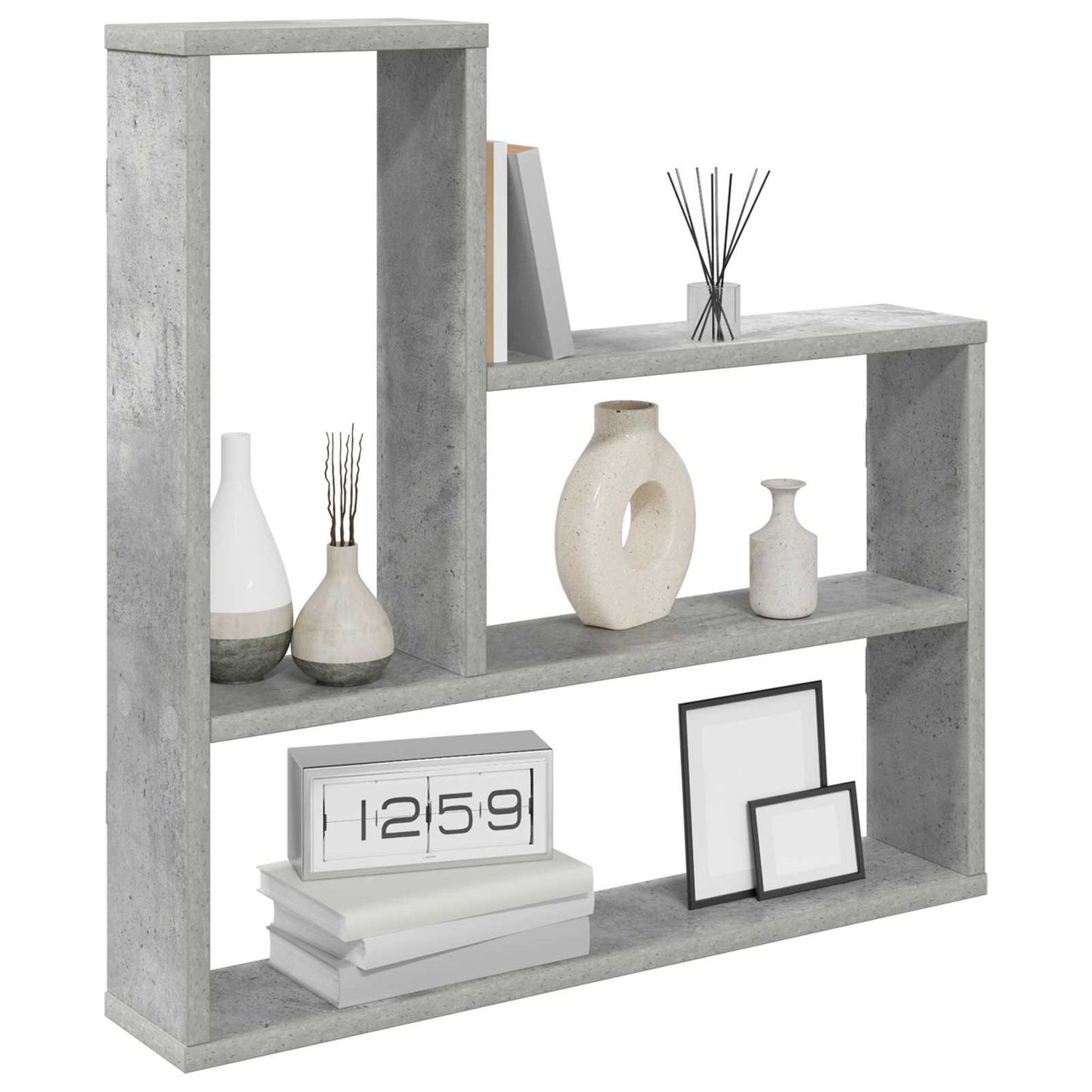 Vegghylle Betonggrå 60 x 11 x 60 cm Konstruert tre