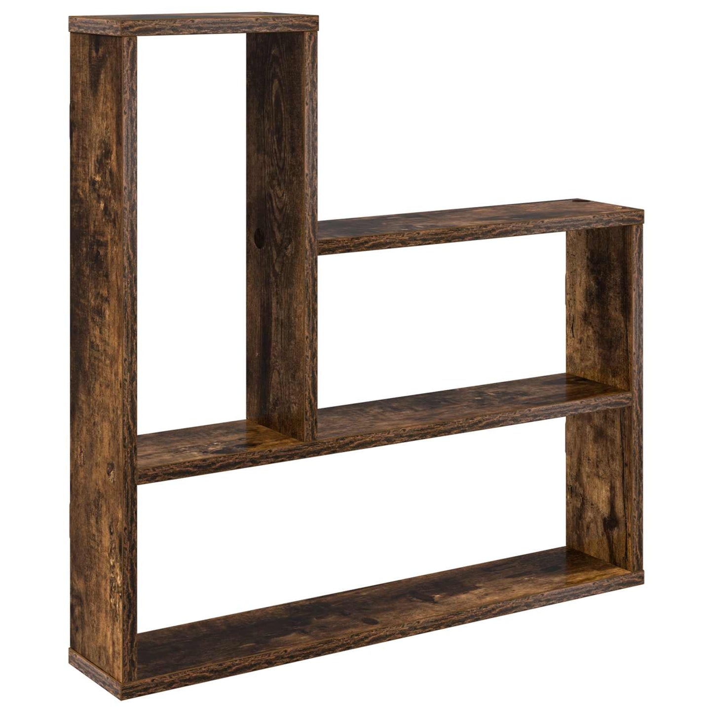 Vegghylle Røkt Eik 60 x 11 x 60 cm Konstruert tre
