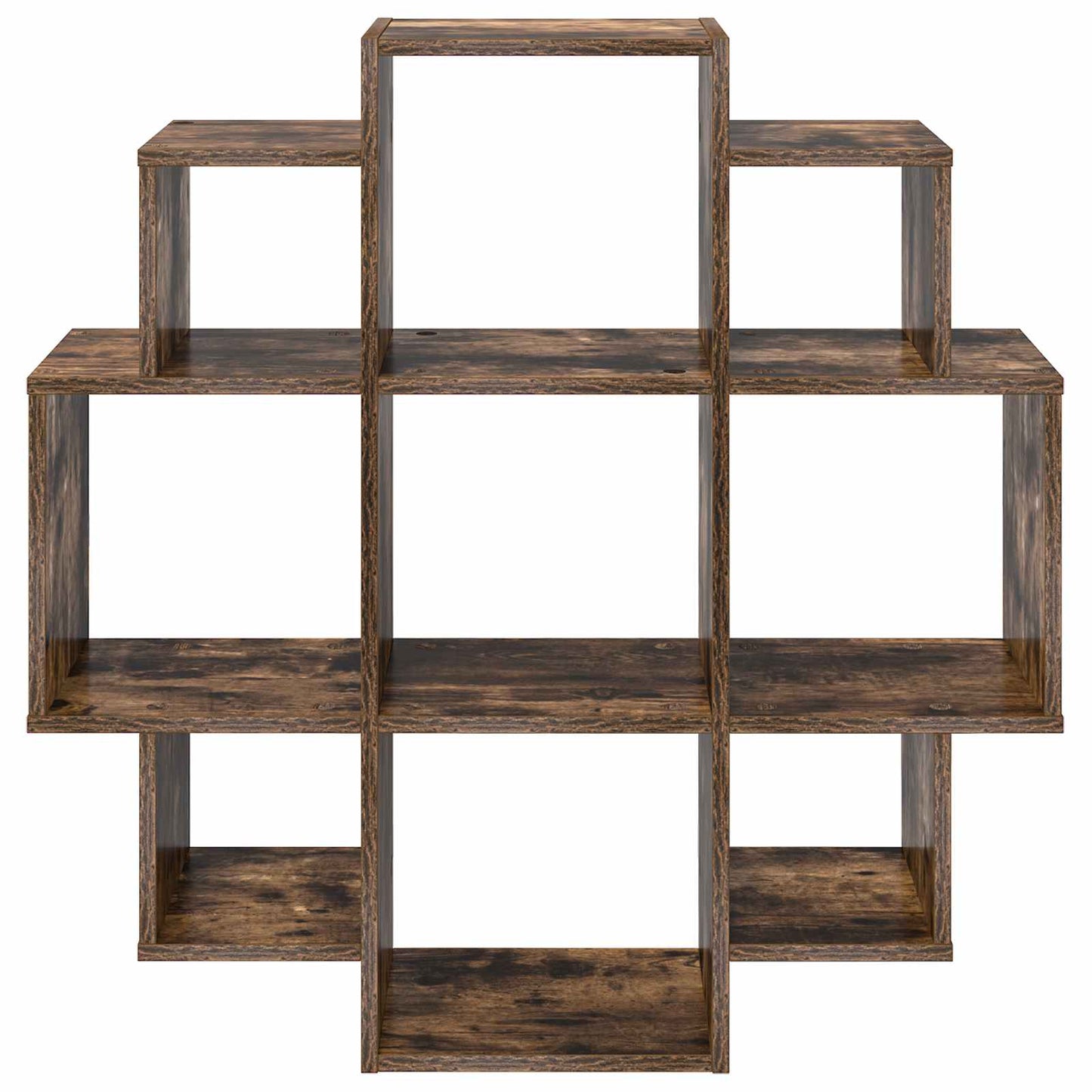 Vegghylle Røkt Eik 90 x 25 x 90 cm Konstruert tre