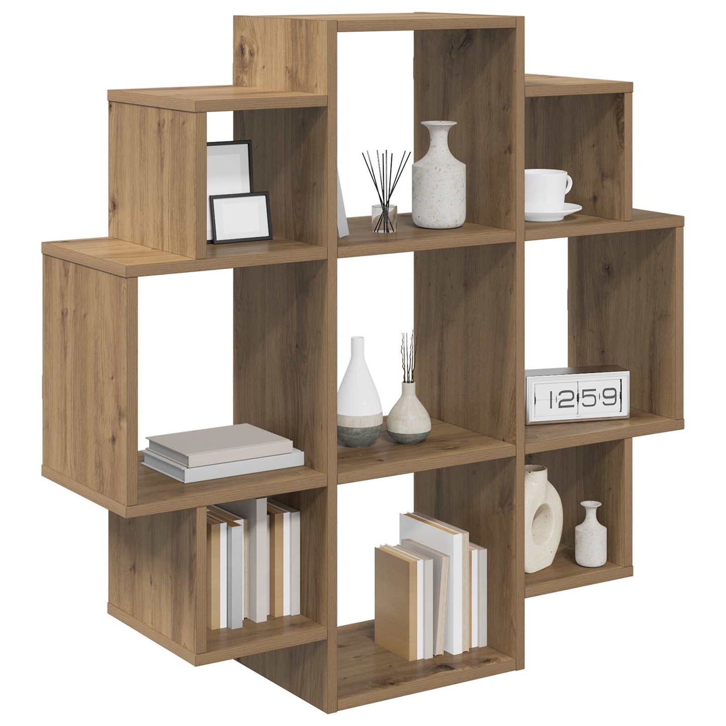 Vegghylle Artisan eik 90 x 25 x 90 cm Konstruert tre