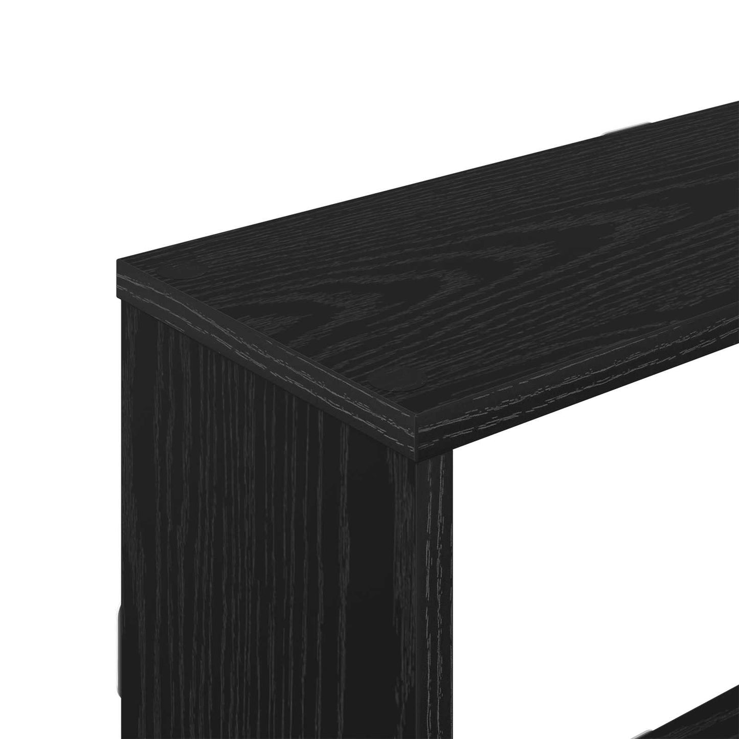 Vegghylle Svart eik 122 x 18 x 60 cm Konstruert tre