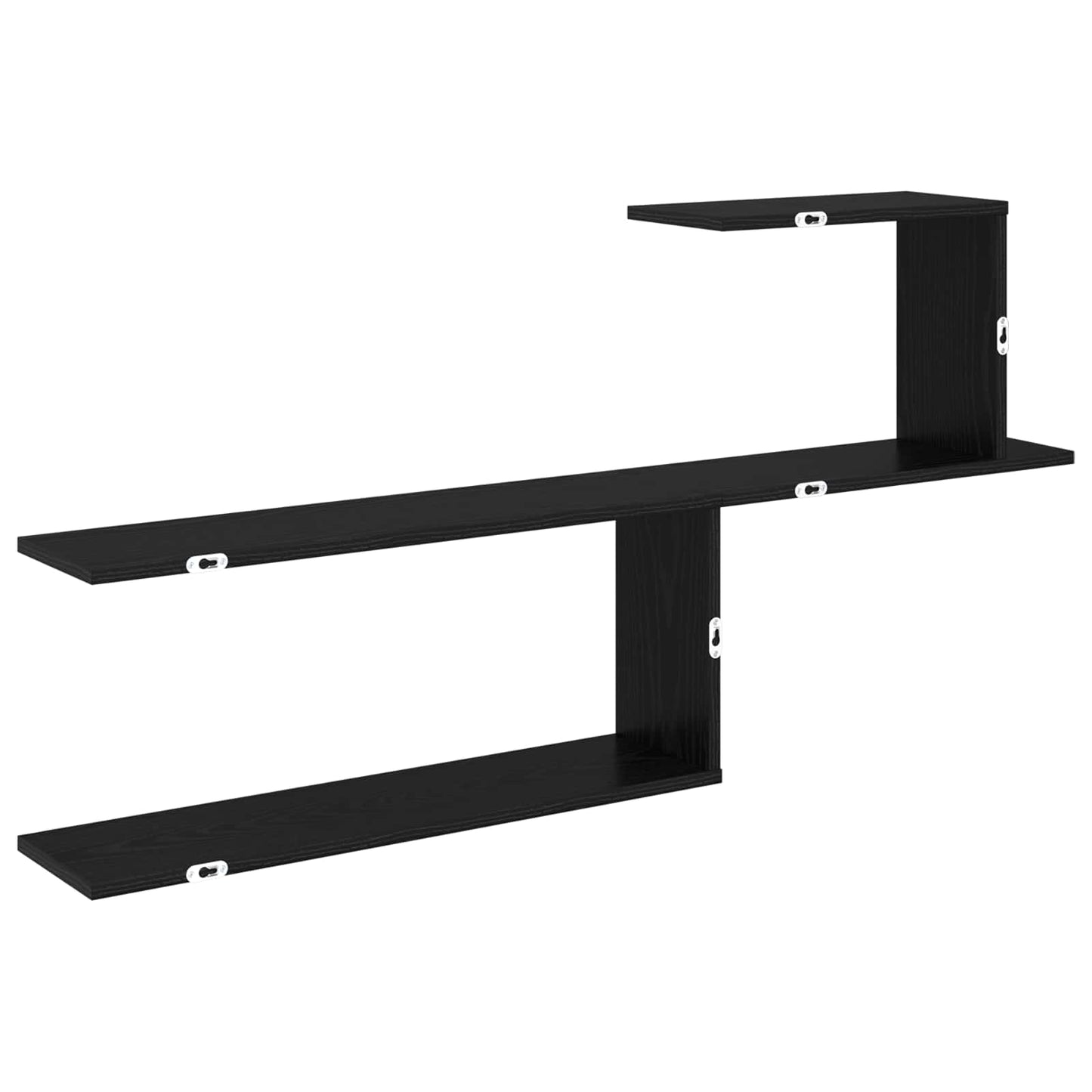 Vegghylle Svart eik 122 x 18 x 60 cm Konstruert tre
