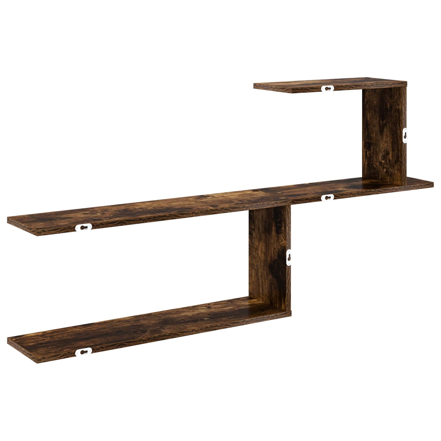 Vegghylle Røkt Eik 122 x 18 x 60 cm Konstruert tre