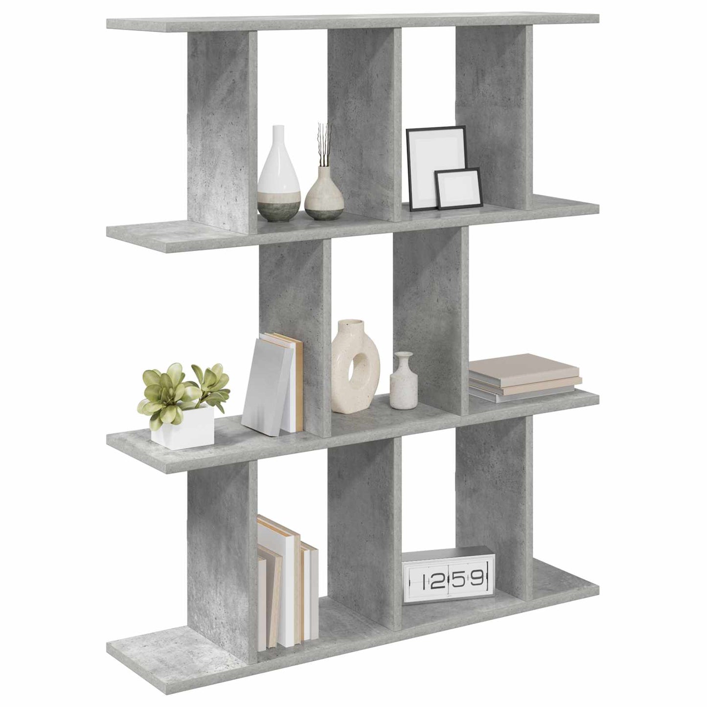 Vegghylle Betonggrå 102 x 20 x 96 cm Konstruert tre