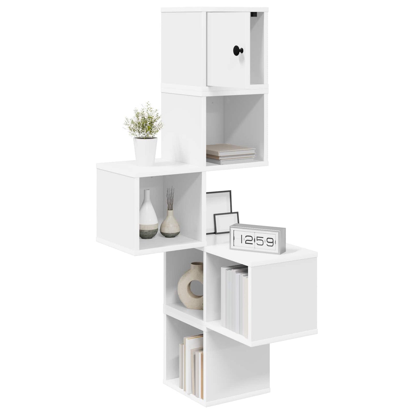 Vegghjørneskap Hvit 48 x 48 x 120 cm Konstruert tre