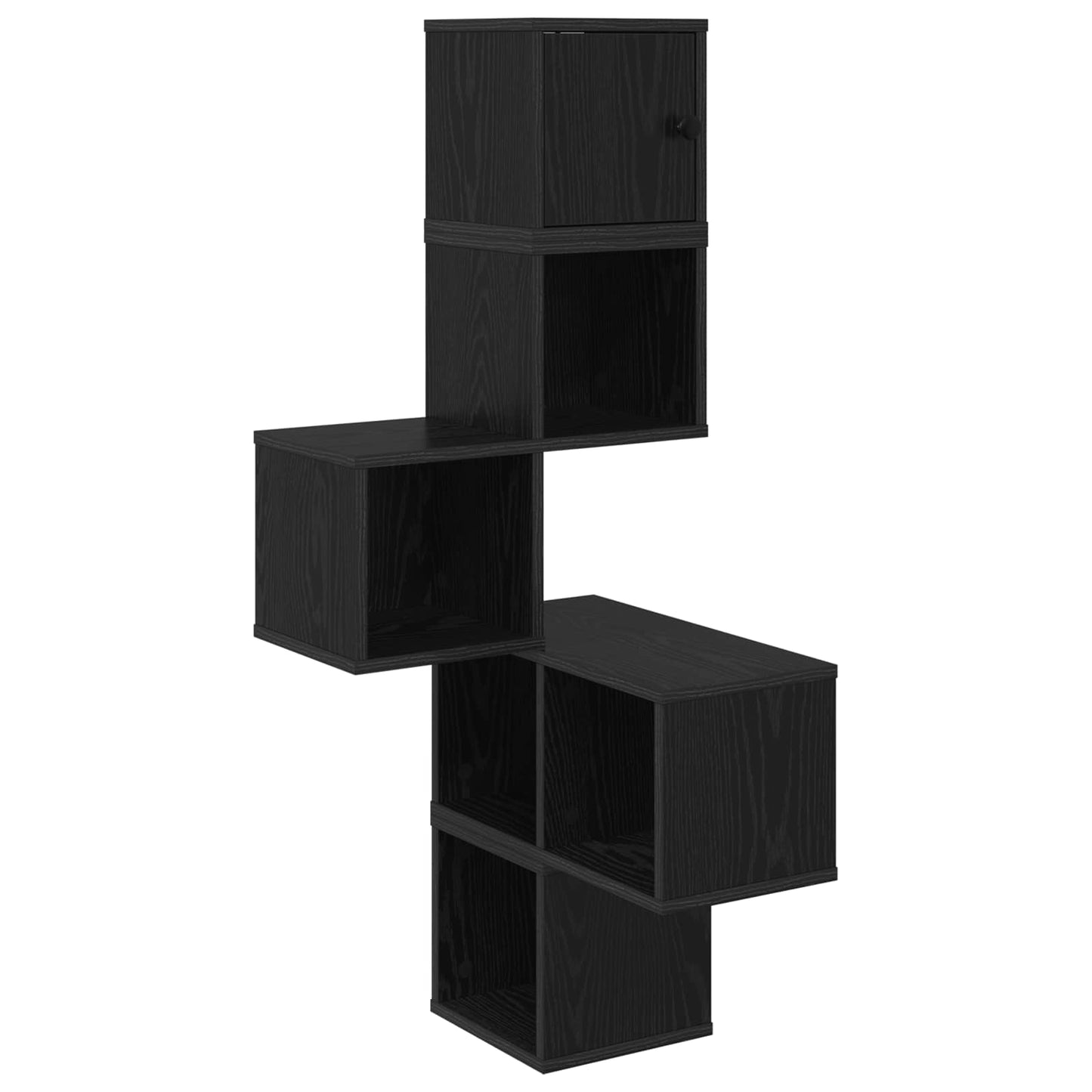 Vegghjørneskap Svart eik 48 x 48 x 120 cm Konstruert tre