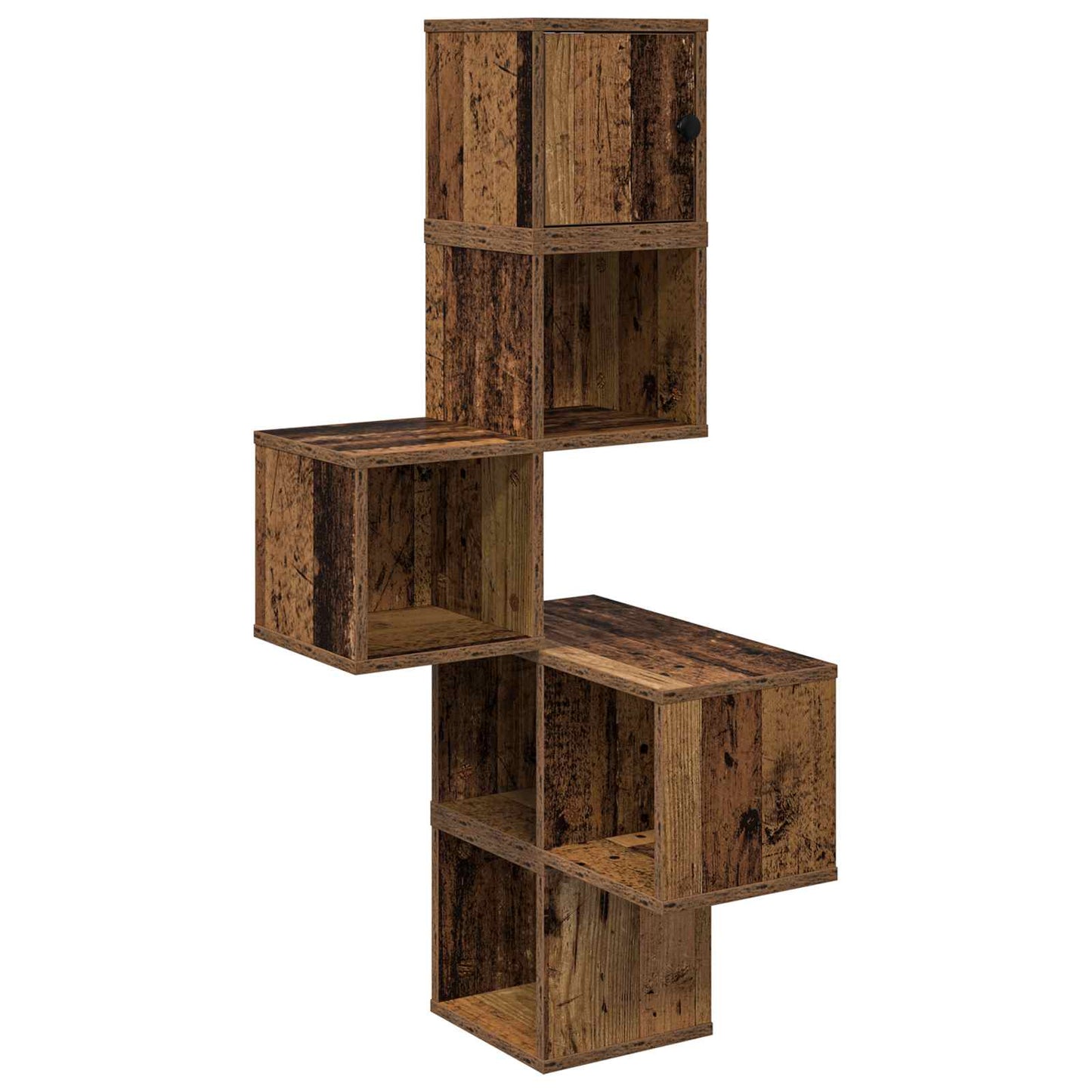 Vegghjørneskap Gammelt tre 48 x 48 x 120 cm Konstruert tre