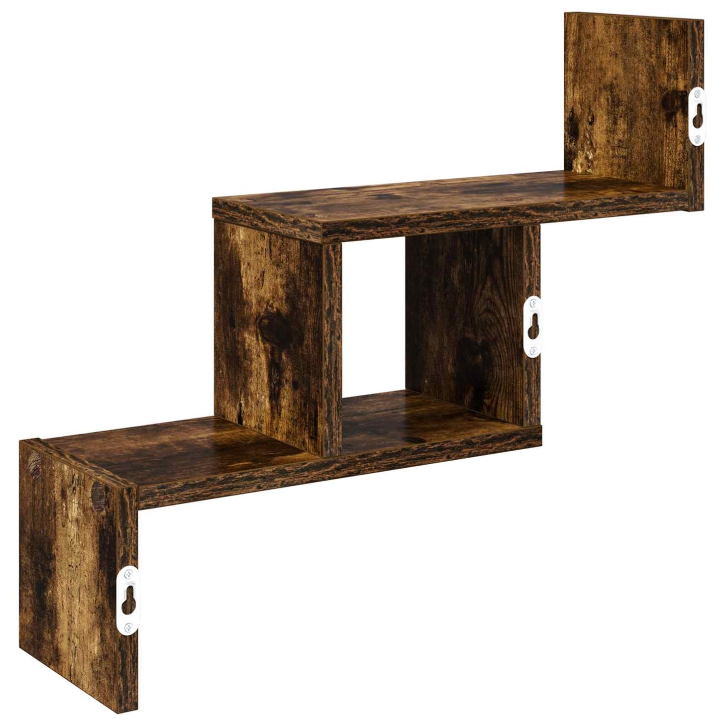 Vegghylle Røkt Eik 48 x 15 x 42 cm Konstruert tre