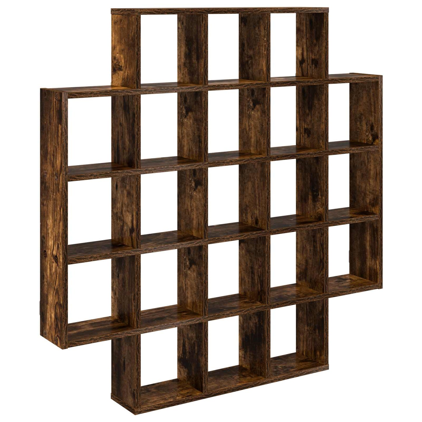 Vegghylle Røkt Eik 100 x 13 x 100 cm Konstruert tre