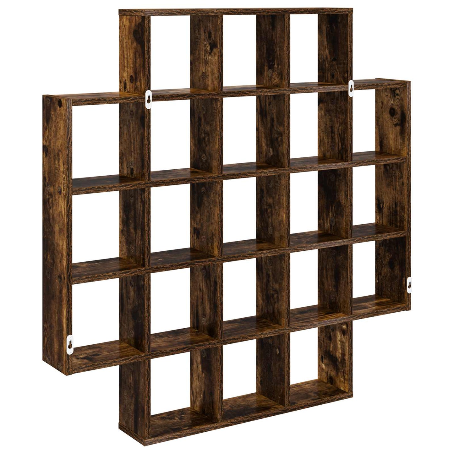 Vegghylle Røkt Eik 100 x 13 x 100 cm Konstruert tre