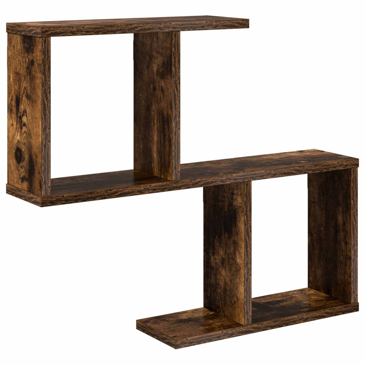 Vegghylle Røkt Eik 60 x 12 x 50,5 cm Konstruert tre