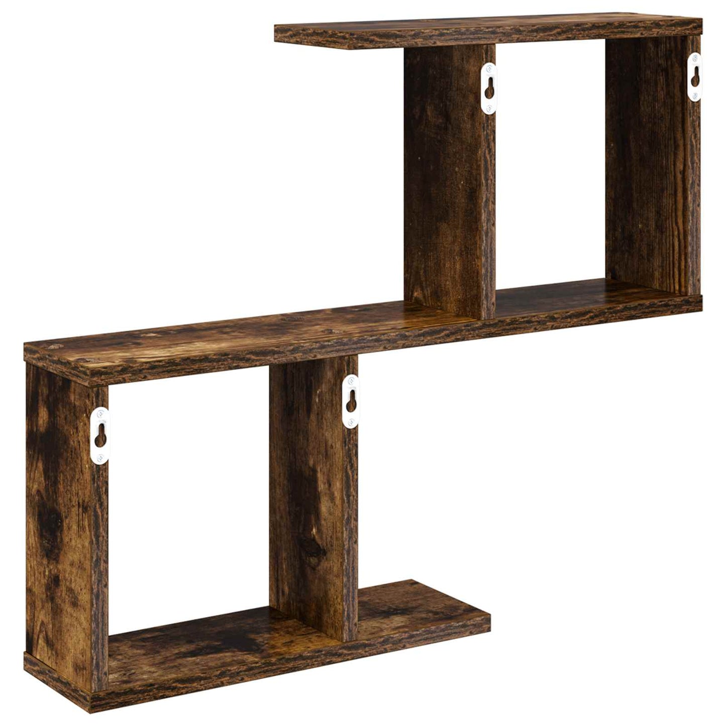 Vegghylle Røkt Eik 60 x 12 x 50,5 cm Konstruert tre
