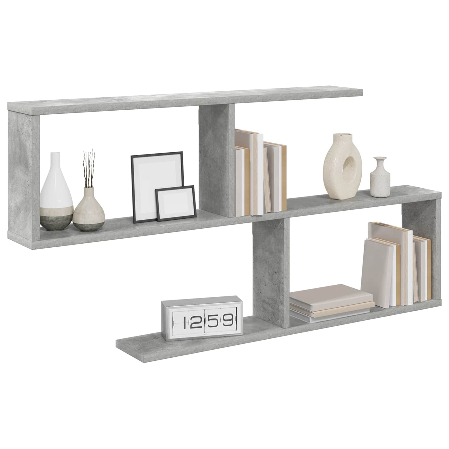 Vegghylle Betonggrå 100 x 12 x 50,5 cm Konstruert tre