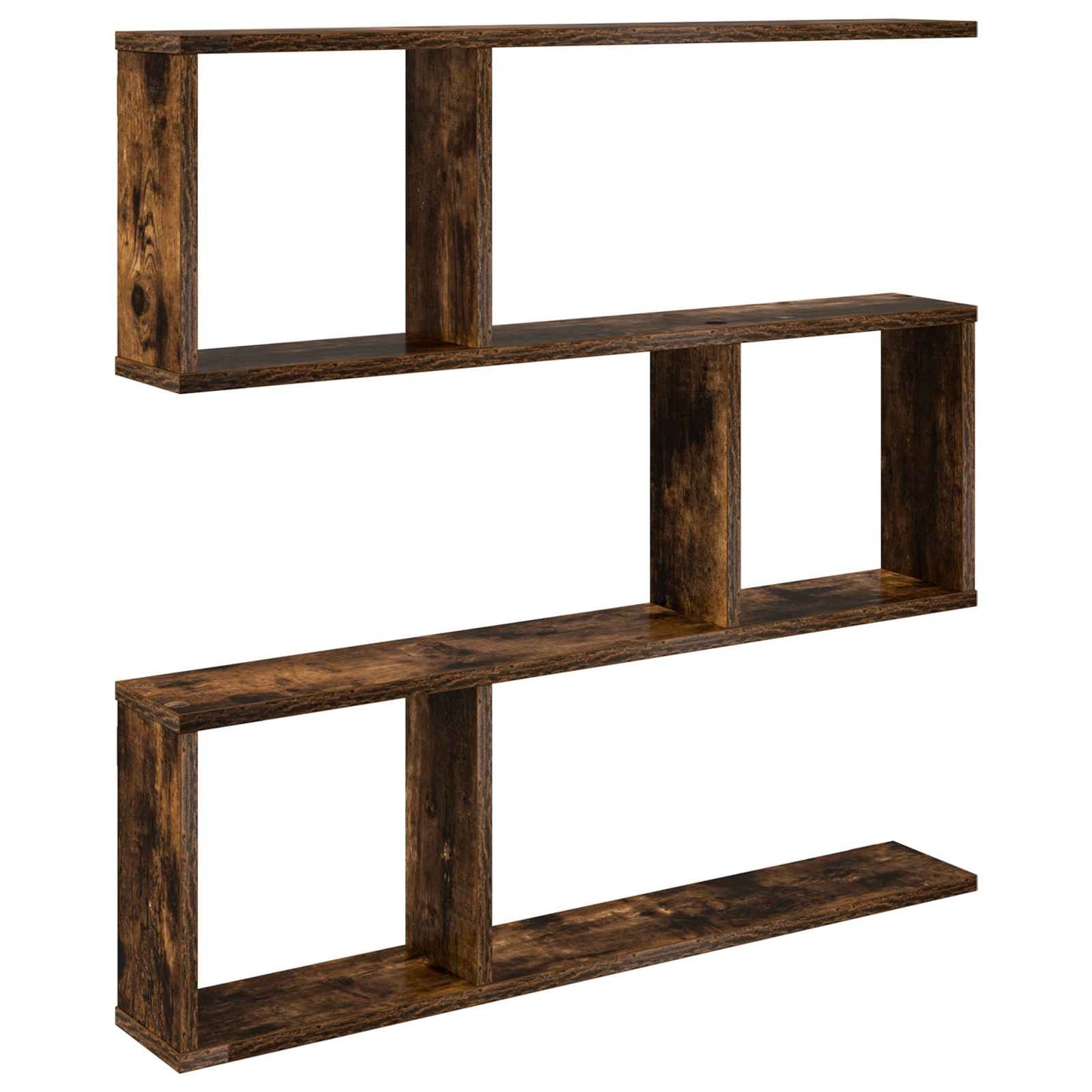 Vegghylle Røkt Eik 80 x 12 x 79,5 cm Konstruert tre