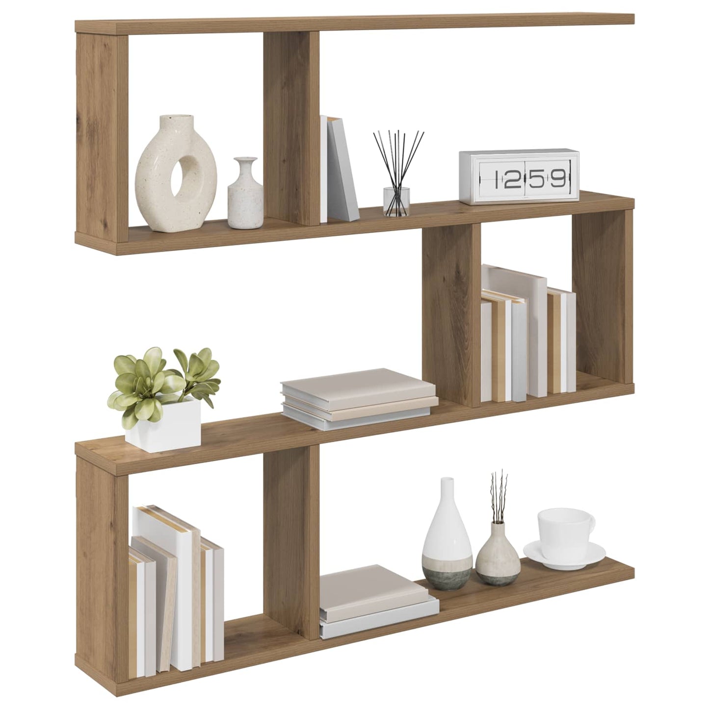 Vegghylle Artisan eik 80 x 12 x 79,5 cm Konstruert tre