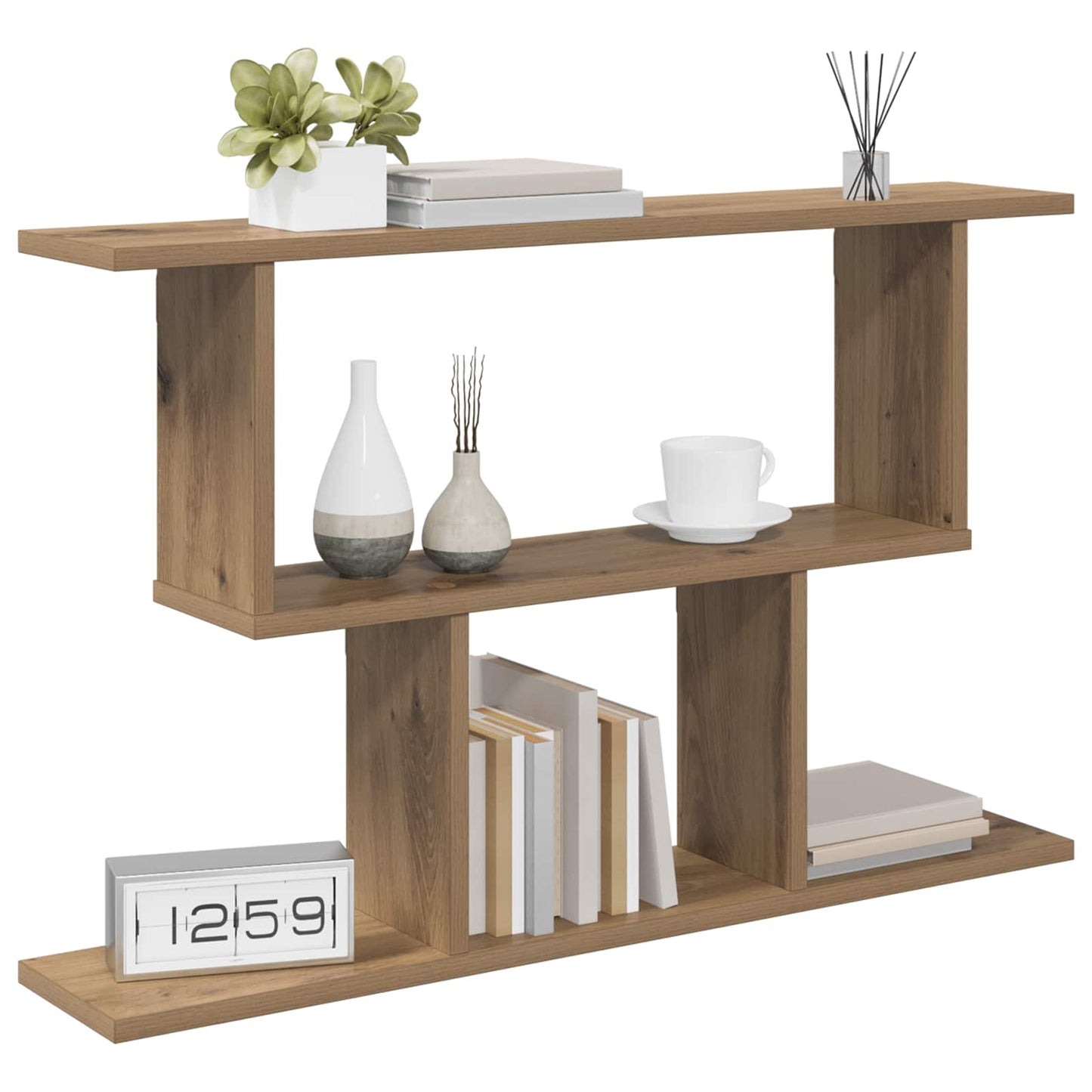 Vegghylle Artisan eik 80 x 15 x 50,5 cm Konstruert tre