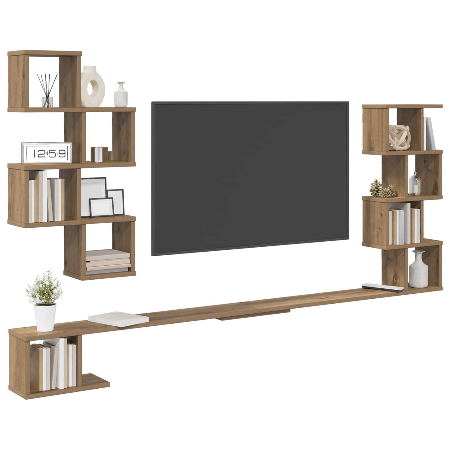 Vegghengt TV-hylle Artisan eik 180 x 15 x 94 cm Konstruert tre