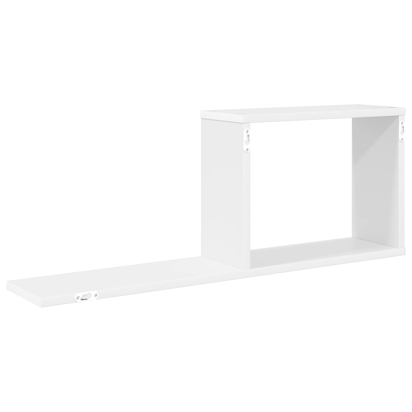 Flytende hyller 2 pcs Hvit 80 x 15 x 30 cm Konstruert tre