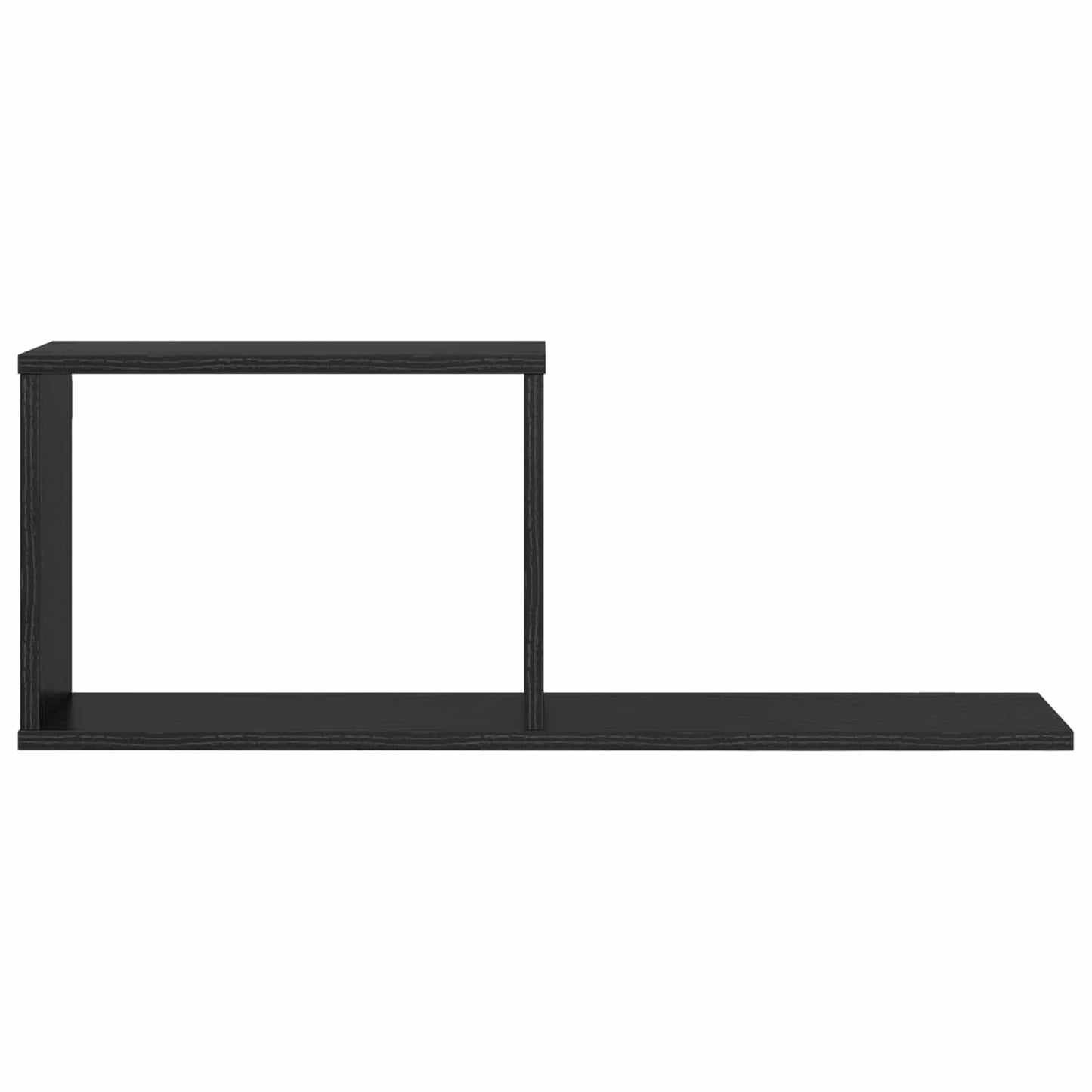 Flytende hyller 2 pcs Svart eik 80 x 15 x 30 cm Konstruert tre