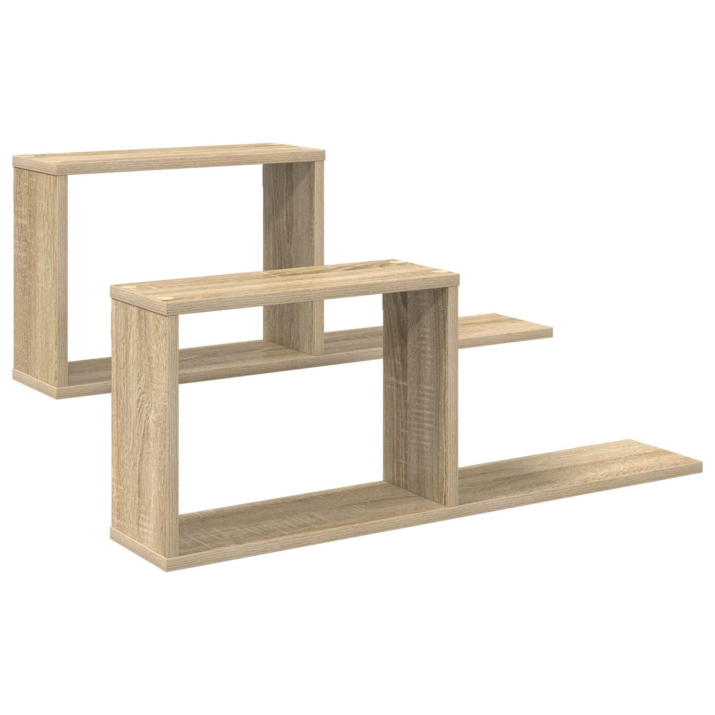 Flytende hyller 2 pcs Sonoma eik 80 x 15 x 30 cm Konstruert tre