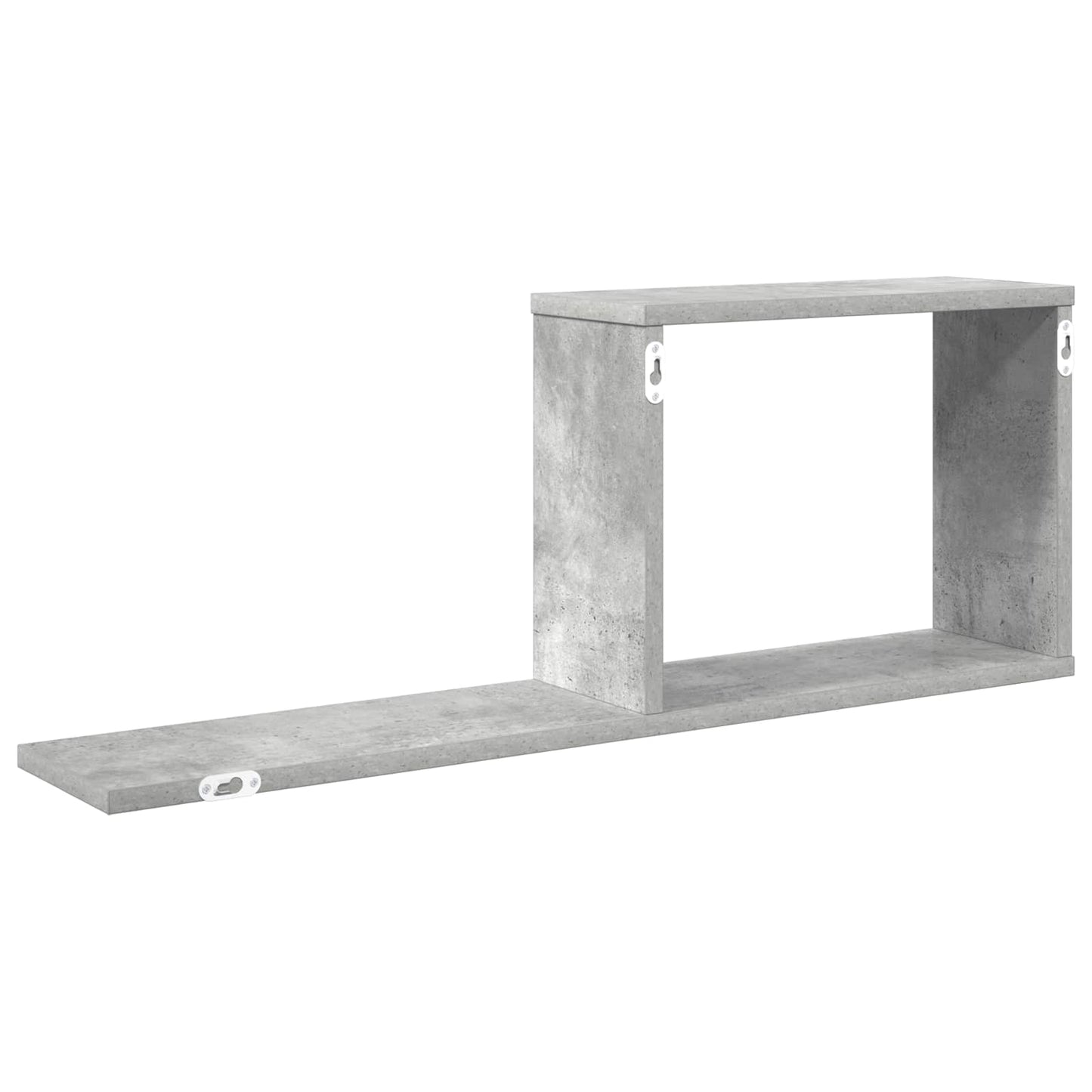 Flytende hyller Betonggrå 80 x 15 x 30 cm Konstruert tre