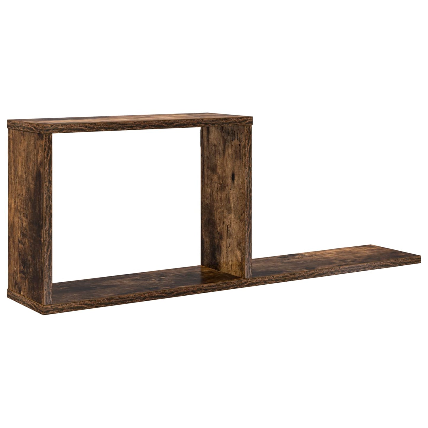 Flytende hyller Røkt Eik 80 x 15 x 30 cm Konstruert tre
