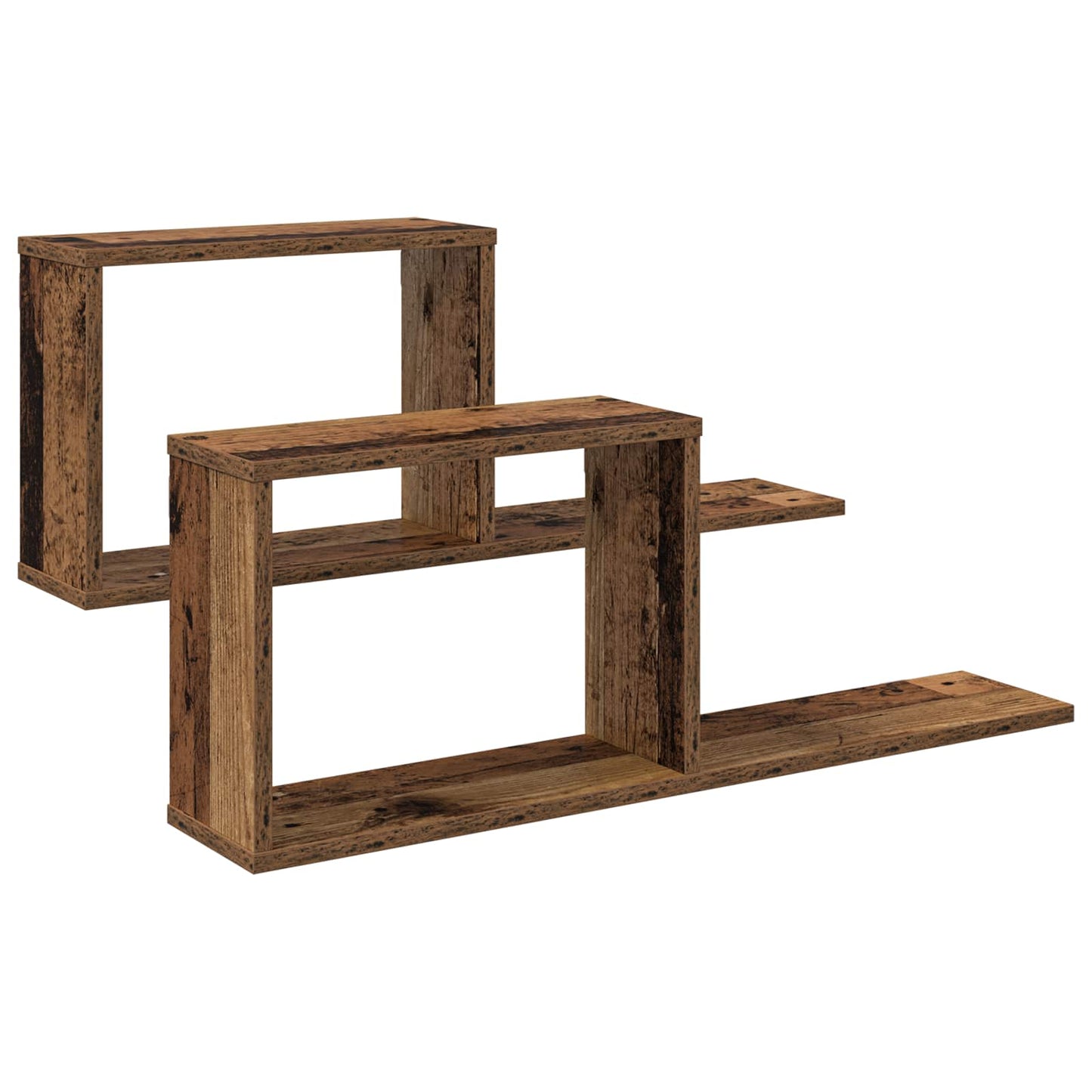 Flytende hyller 2 pcs Gammelt tre 80 x 15 x 30 cm