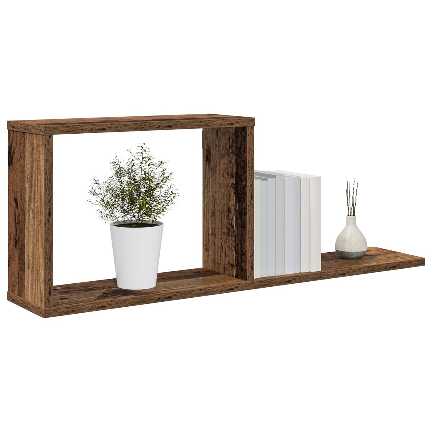 Flytende hyller 2 pcs Gammelt tre 80 x 15 x 30 cm