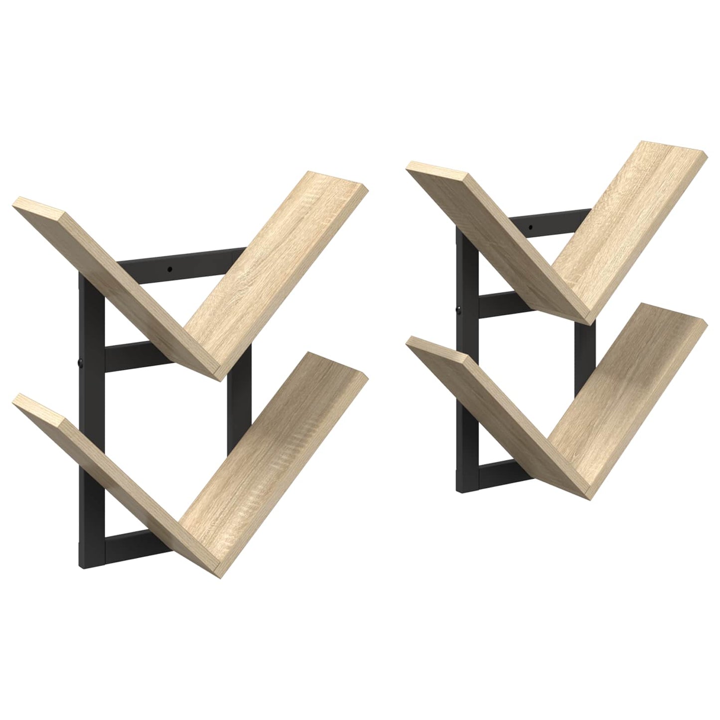 Vegghengt Flytende Hylle 2 pcs Sonoma eik 43 x 15 x 47 cm