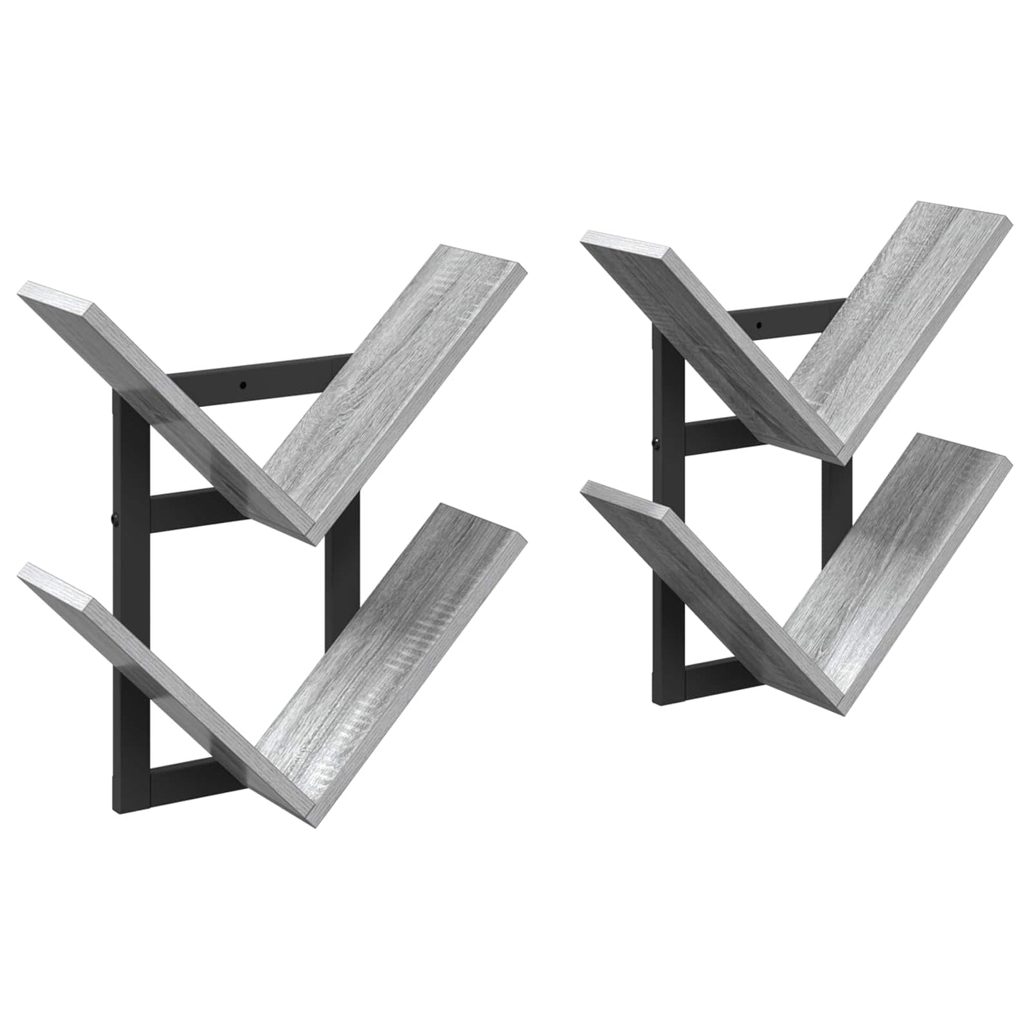 Vegghengt Flytende Hylle 2 pcs Grå Sonoma 43 x 15 x 47 cm
