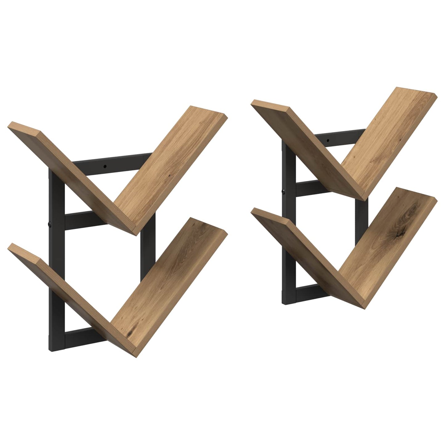 Vegghengt Flytende Hylle 2 pcs Artisan eik 43 x 15 x 47 cm
