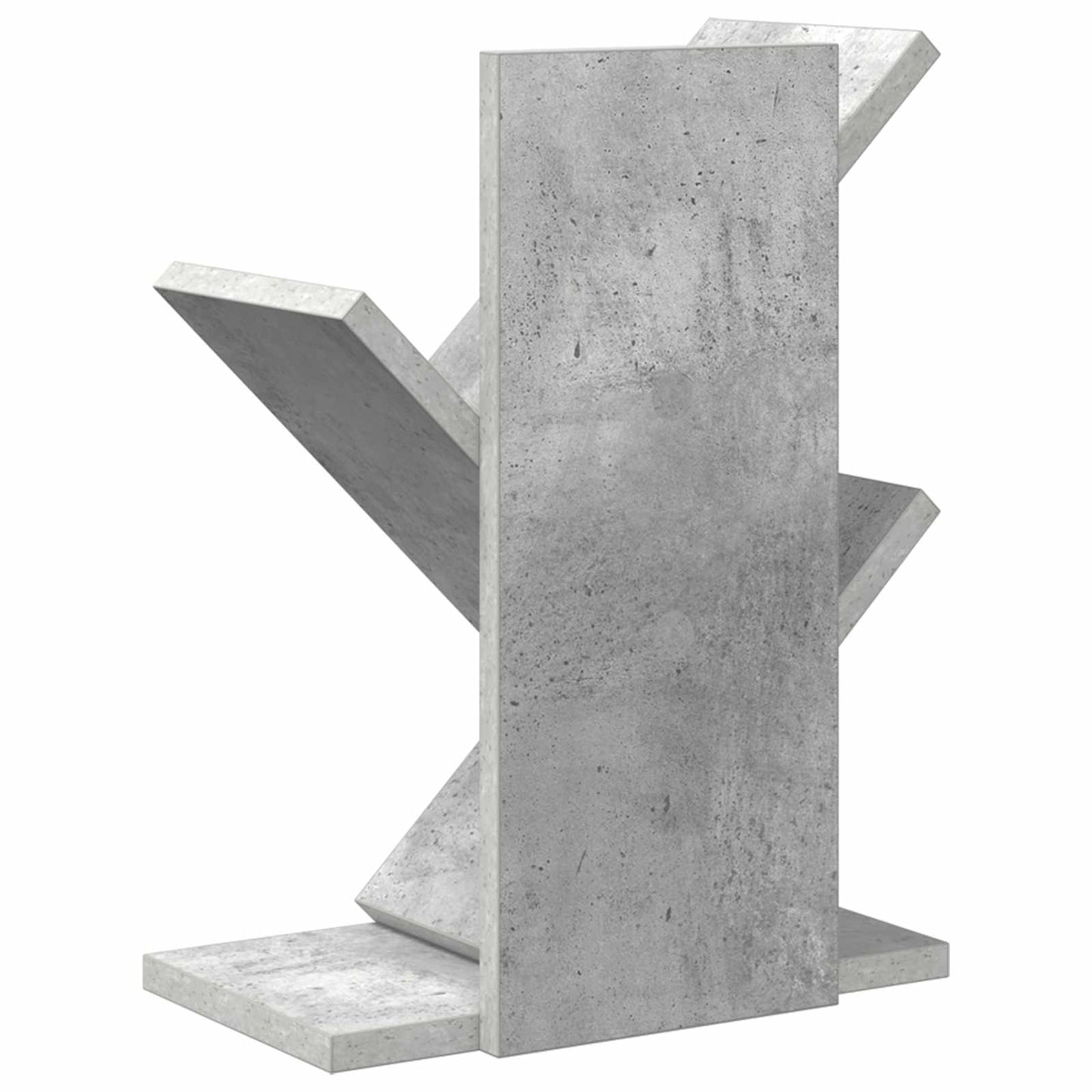 Tre Bokhylle 3-Hyller 30 x 18 x 40 cm Konstruert tre Betonggrå