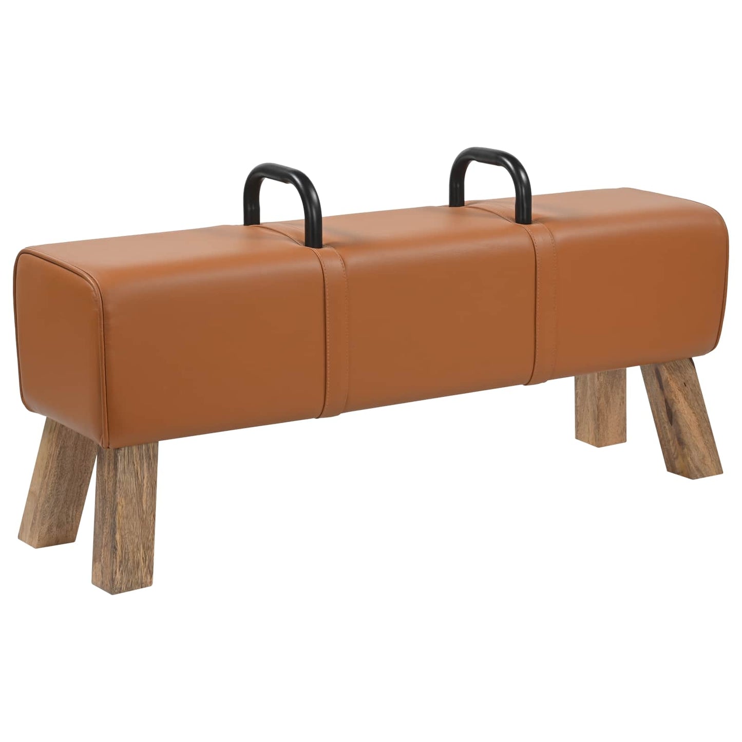 benk Brun 110 x 30 x 45 cm Ekte Lær