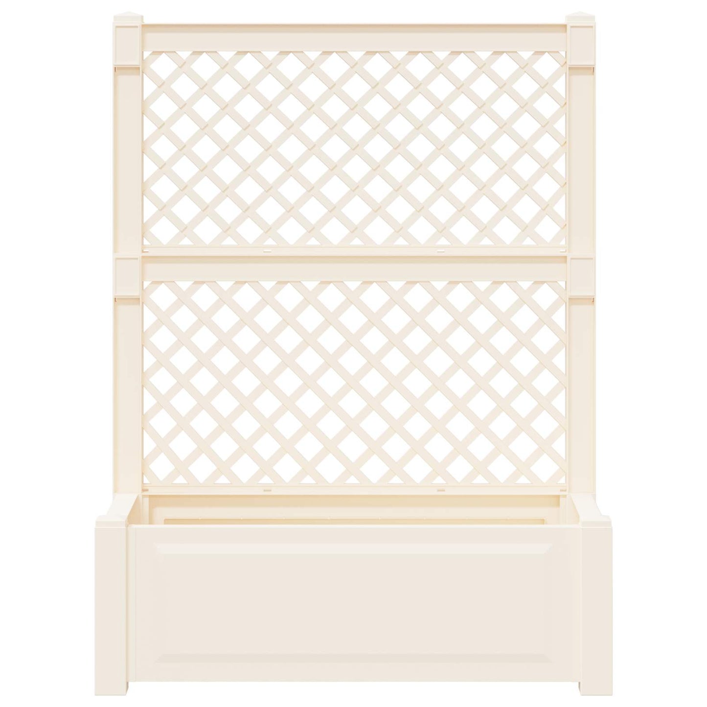 Stor plantekasse med espalier Hvit 99,5 x 43 x 133,5 cm PP
