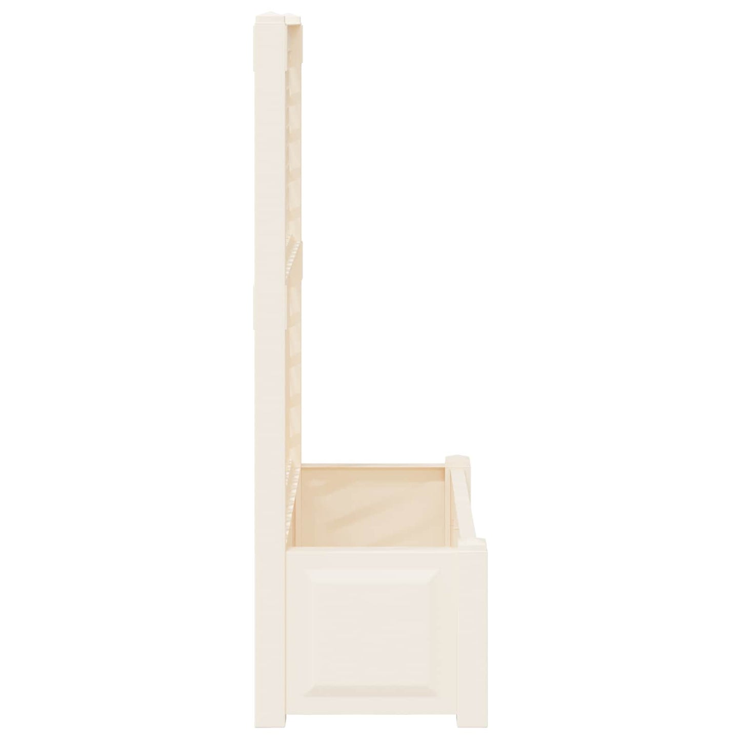 Stor plantekasse med espalier Hvit 99,5 x 43 x 133,5 cm PP