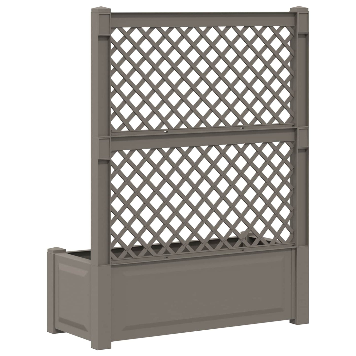Stor plantekasse med espalier Grå 99,5 x 43 x 133,5 cm PP