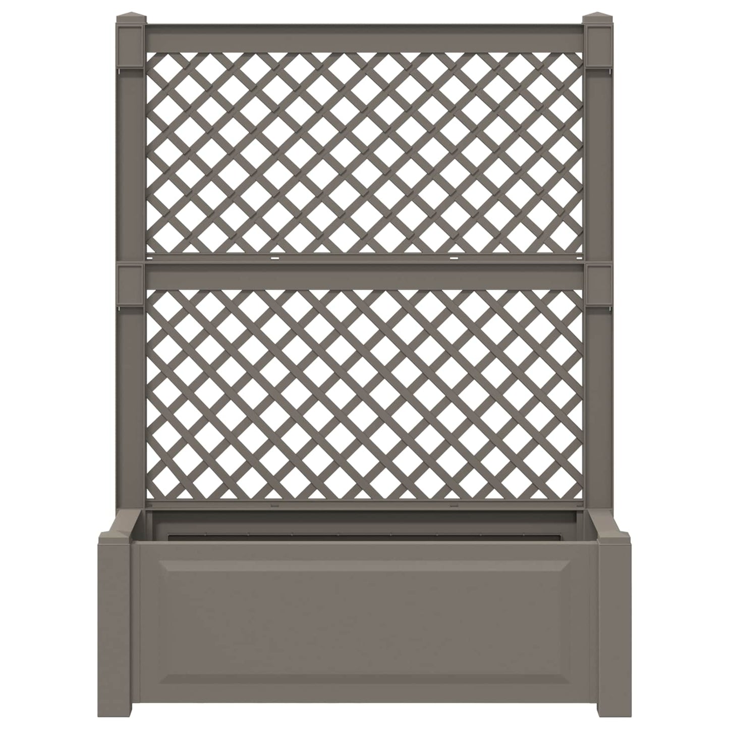 Stor plantekasse med espalier Grå 99,5 x 43 x 133,5 cm PP